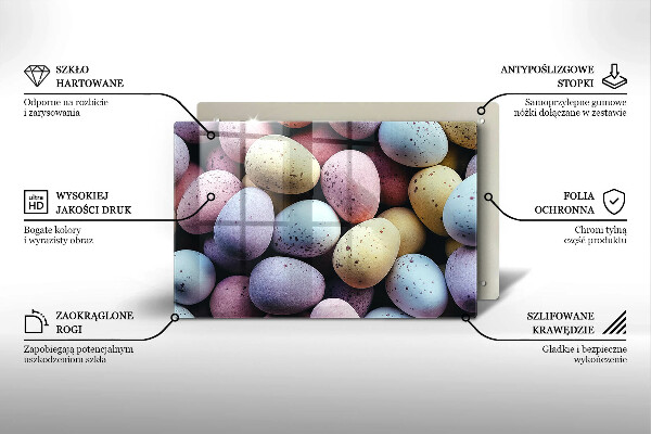 Skleněná deska za sporák velikonoční vajíčka