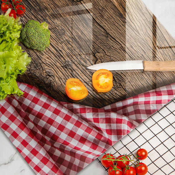 Skleněná deska za sporák Dřevěný stůl