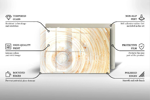 Skleněná deska za sporák Textura dřeva