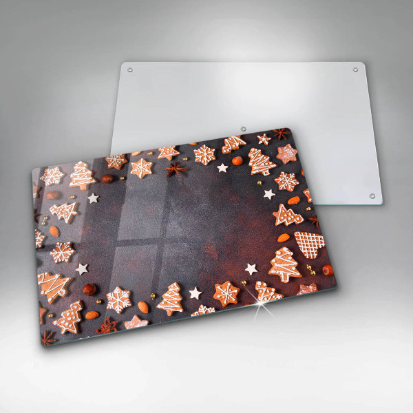 Skleněná deska za sporák Perníkové Vánoce