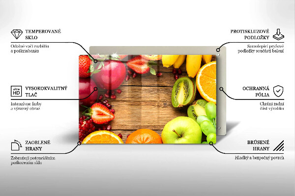 Skleněná deska za sporák Čerstvé ovoce