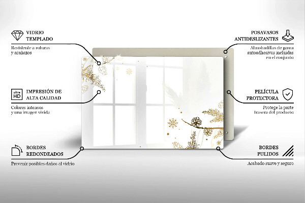 Skleněná deska za sporák Zimní dekorace