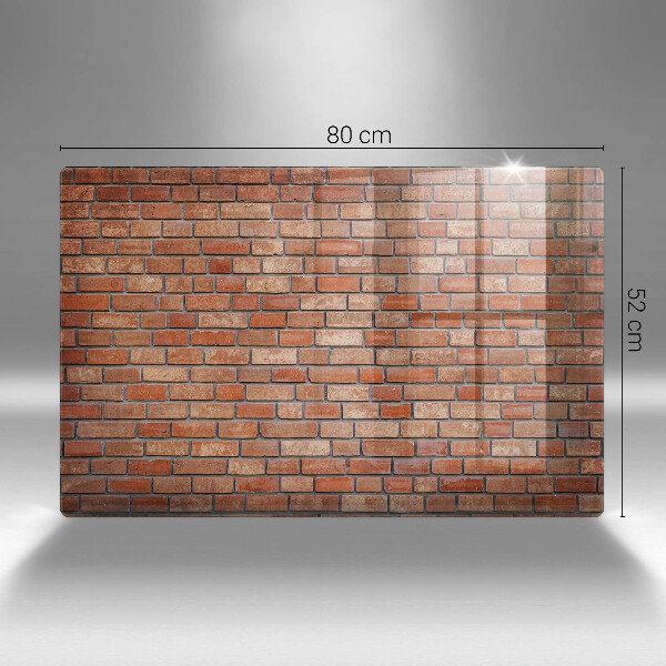 Skleněná deska za sporák Cihlová zeď