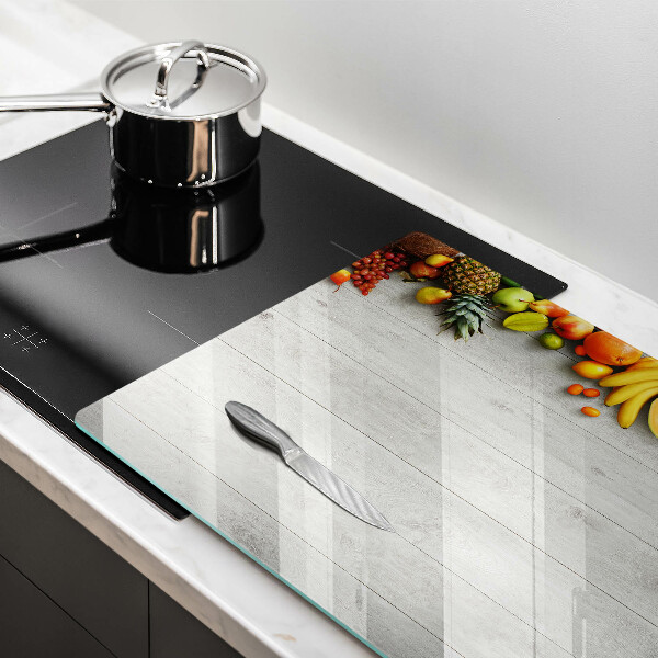 Skleněná deska za sporák Ovoce na obalech