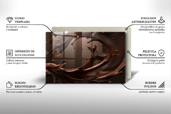 Skleněná deska za sporák Tekutá čokoláda