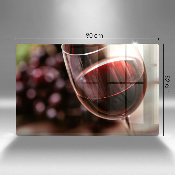 Skleněná deska za sporák Sklenka červeného vína