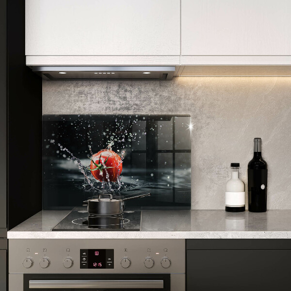 Skleněná deska za sporák Rajče ve vodě