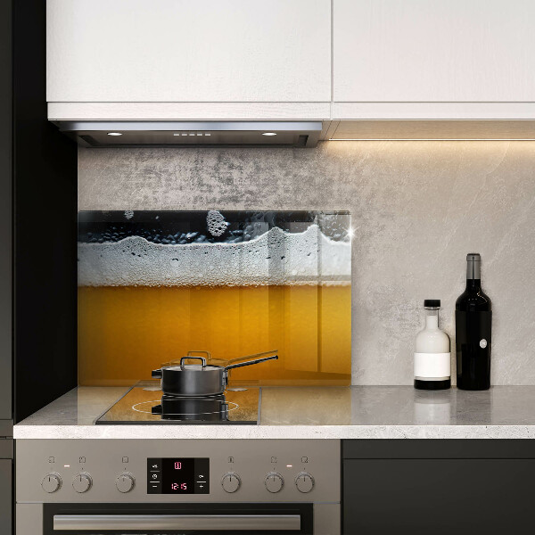 Skleněná deska za sporák Pijte pivní pěnu