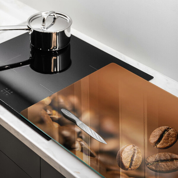 Skleněná deska za sporák Kávová zrna