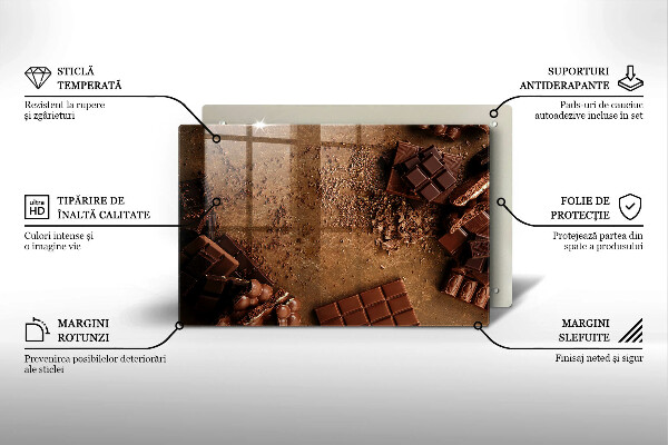 Skleněná deska za sporák Čokoládové sladkosti