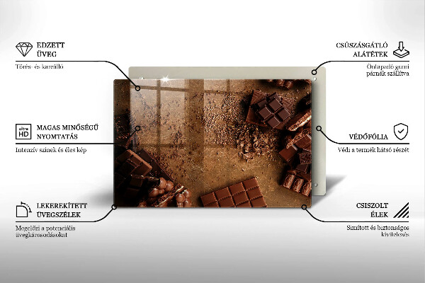 Skleněná deska za sporák Čokoládové sladkosti