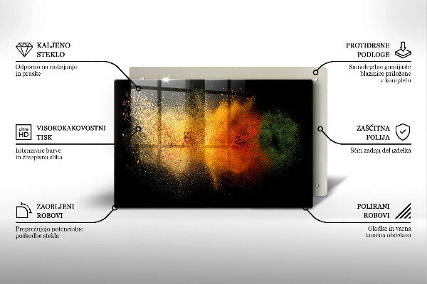Skleněná deska za sporák Barevné koření
