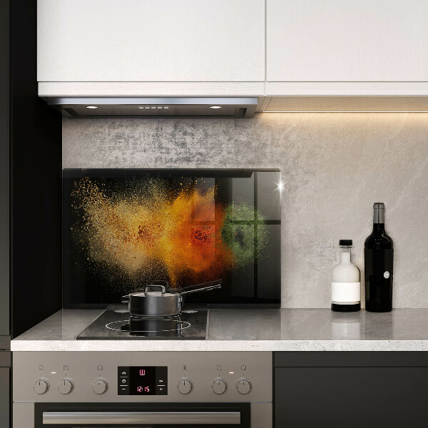 Skleněná deska za sporák Barevné koření