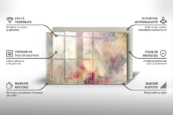 Skleněná deska za sporák Malování textury pozadí