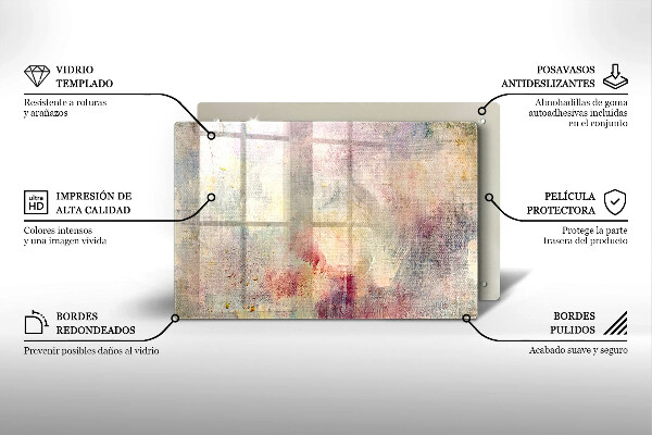 Skleněná deska za sporák Malování textury pozadí