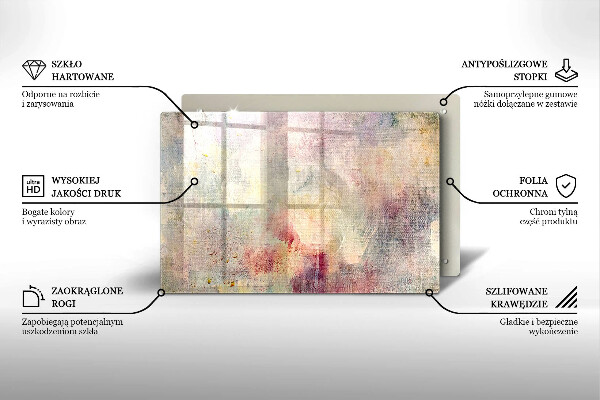 Skleněná deska za sporák Malování textury pozadí