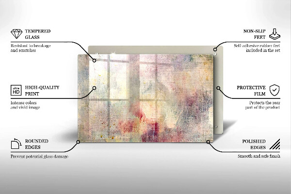 Skleněná deska za sporák Malování textury pozadí