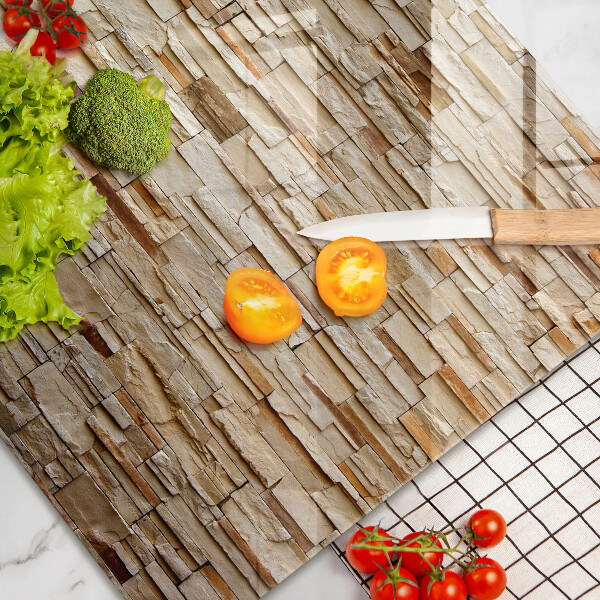 Skleněná deska za sporák Textura dekorativních kamenů