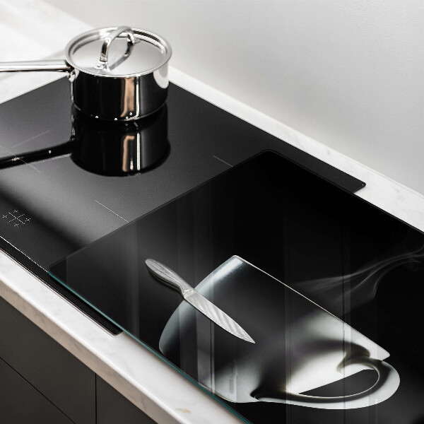 Skleněná deska za sporák Šálek čaje