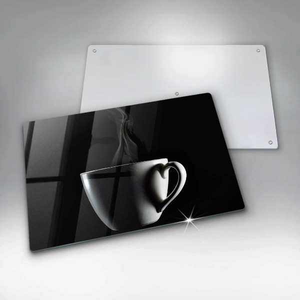 Skleněná deska za sporák Šálek čaje