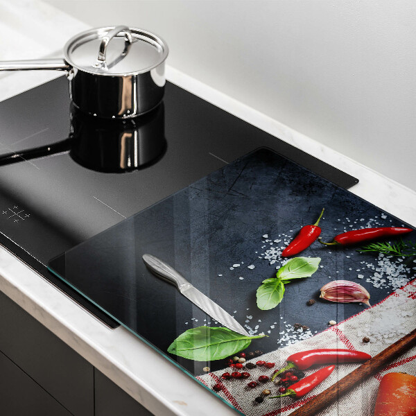 Skleněná deska za sporák Kuchyňské jídlo