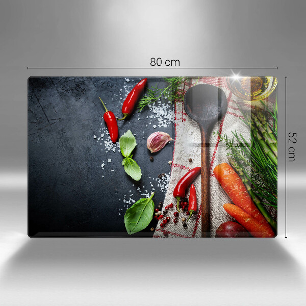 Skleněná deska za sporák Kuchyňské jídlo