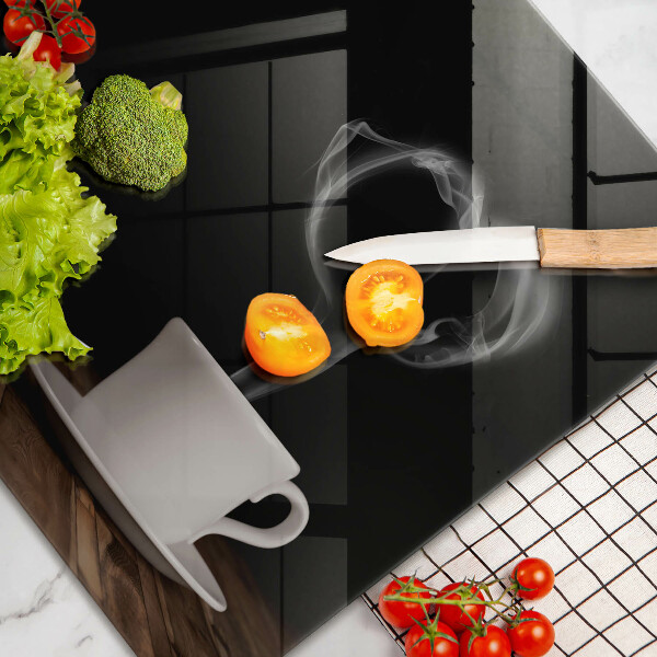 Skleněná deska za sporák Srdce šálku kávy