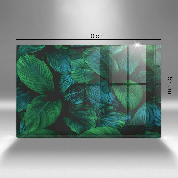 Skleněná deska za sporák Listy džungle