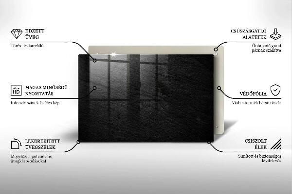Skleněná deska za sporák rock textury