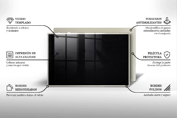 Skleněná deska za sporák Tabule