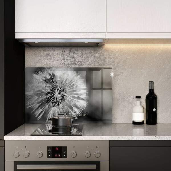 Skleněná deska za sporák Jemná pampeliška