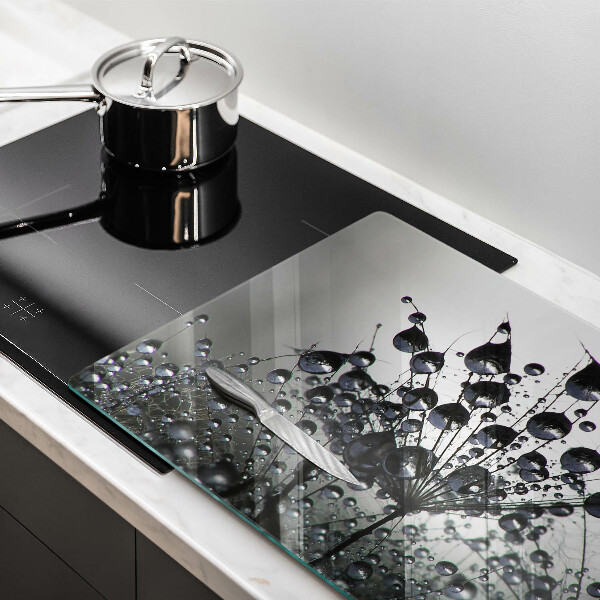 Skleněná deska za sporák Pampelišky a rosa