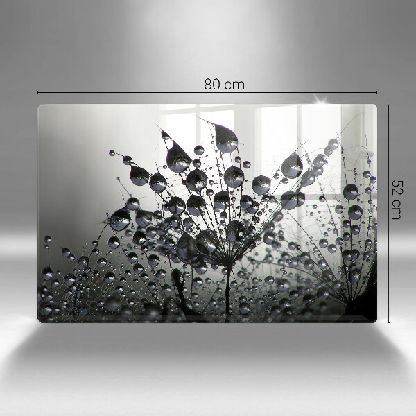 Skleněná deska za sporák Pampelišky a rosa