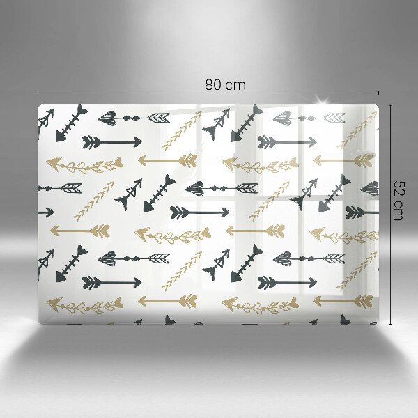 Skleněná deska za sporák Vzor boho šipky