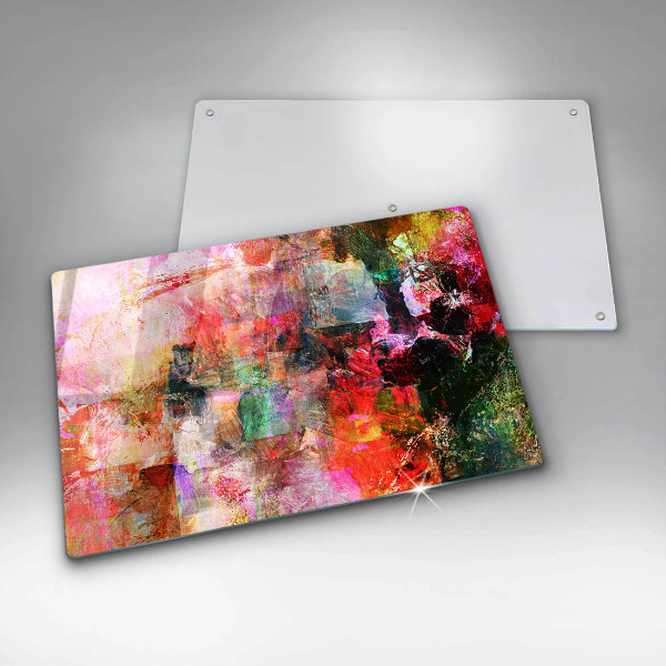 Skleněná deska za sporák Malování abstrakce