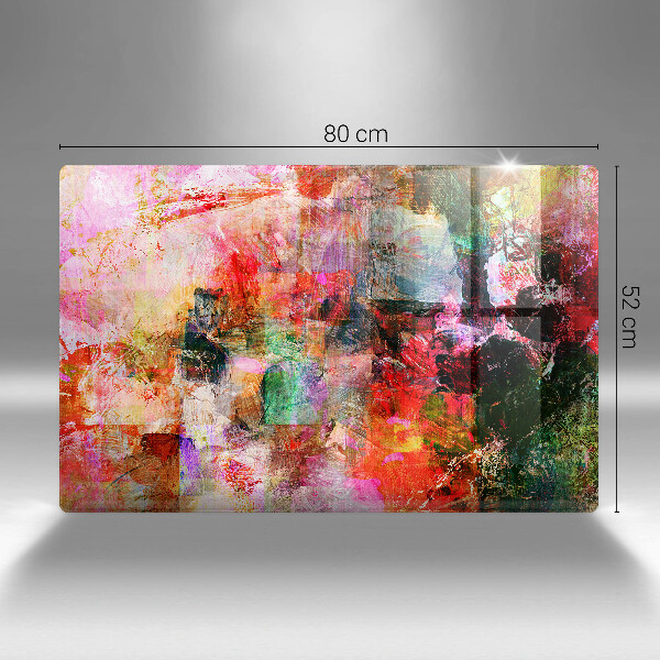 Skleněná deska za sporák Malování abstrakce