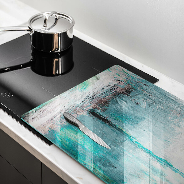 Skleněná deska za sporák Malování abstrakce pozadí