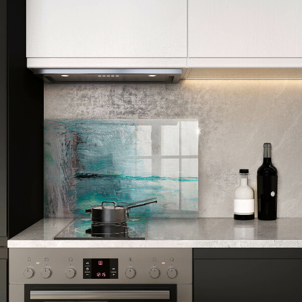 Skleněná deska za sporák Malování abstrakce pozadí