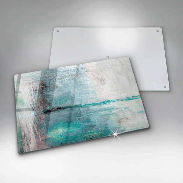 Skleněná deska za sporák Malování abstrakce pozadí