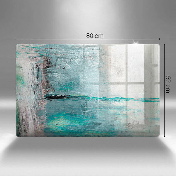 Skleněná deska za sporák Malování abstrakce pozadí