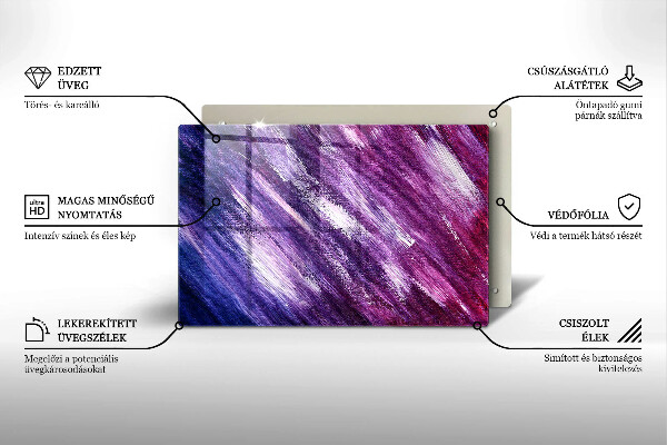 Skleněná deska za sporák Malování abstrakce