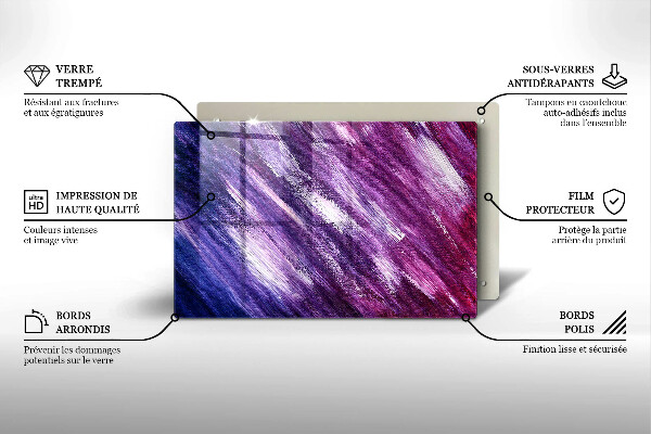 Skleněná deska za sporák Malování abstrakce