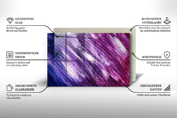 Skleněná deska za sporák Malování abstrakce