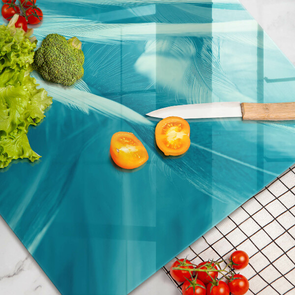 Skleněná deska za sporák Jemné peří