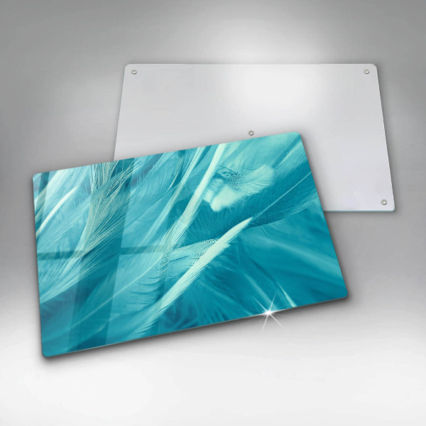 Skleněná deska za sporák Jemné peří