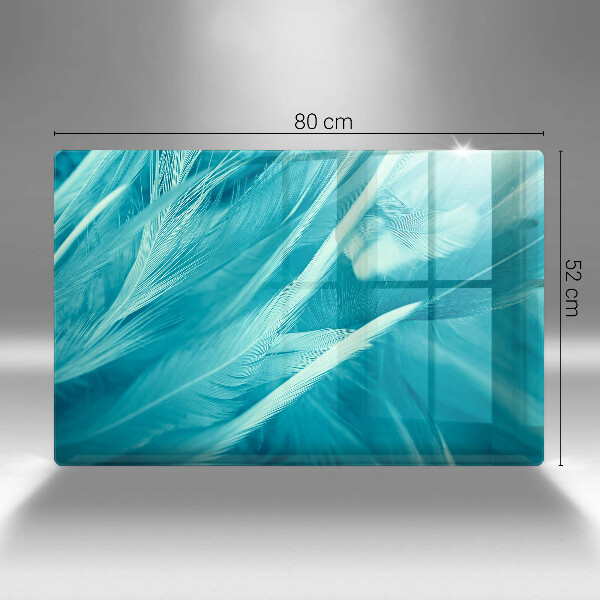 Skleněná deska za sporák Jemné peří