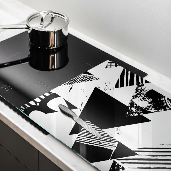 Skleněná deska za sporák Geometrické trojúhelníky