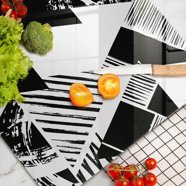 Skleněná deska za sporák Geometrické trojúhelníky