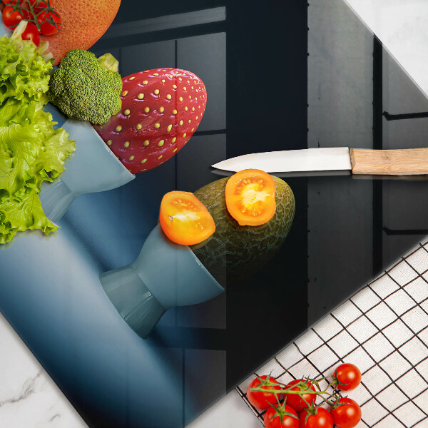 Skleněná deska za sporák Abstraktní ovocná vejce