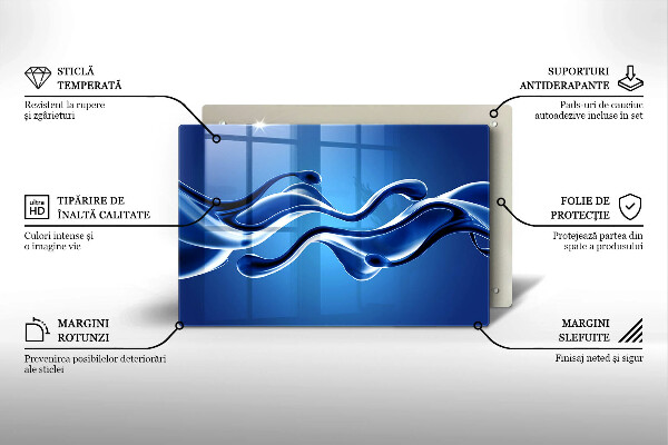 Skleněná deska za sporák Abstrakce tekutin